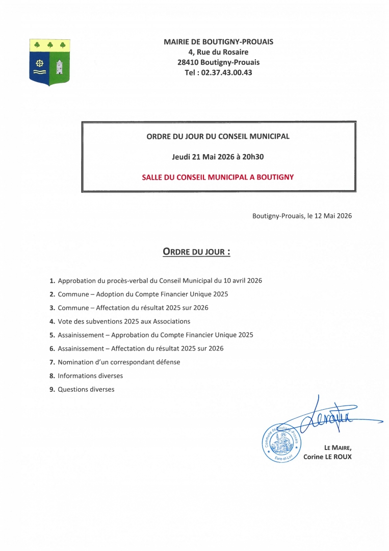 ODJ CM 21-05-2026